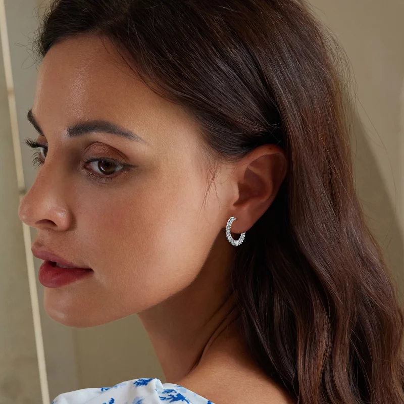 (image pour) Boucles d'oreilles pendantes style Pandora avec chaîne - BSE906 - Afficher 6