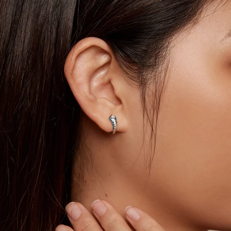 (image pour) Boucles d'oreilles à plumes de style Pandora - BSE882 - Afficher 6