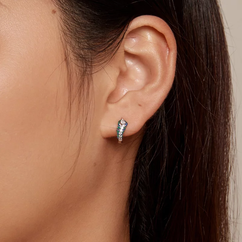 (image pour) Boucles d'oreilles à plumes de style Pandora - BSE882 - Afficher 7
