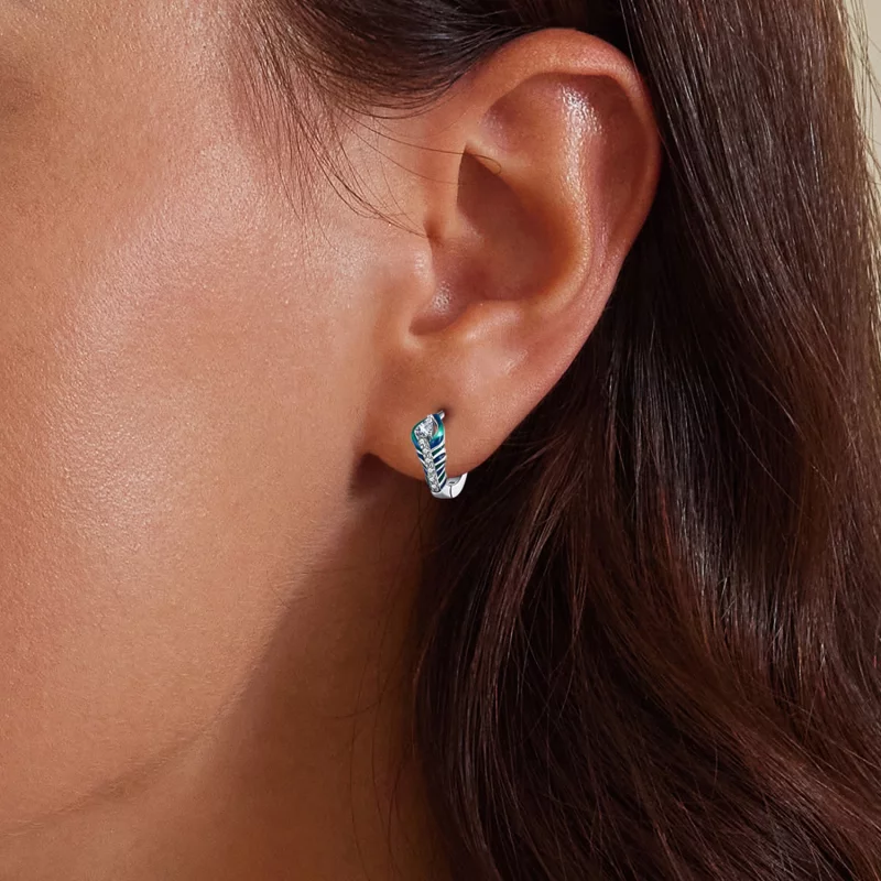 (image pour) Boucles d'oreilles à plumes de style Pandora - BSE882 - Afficher 9