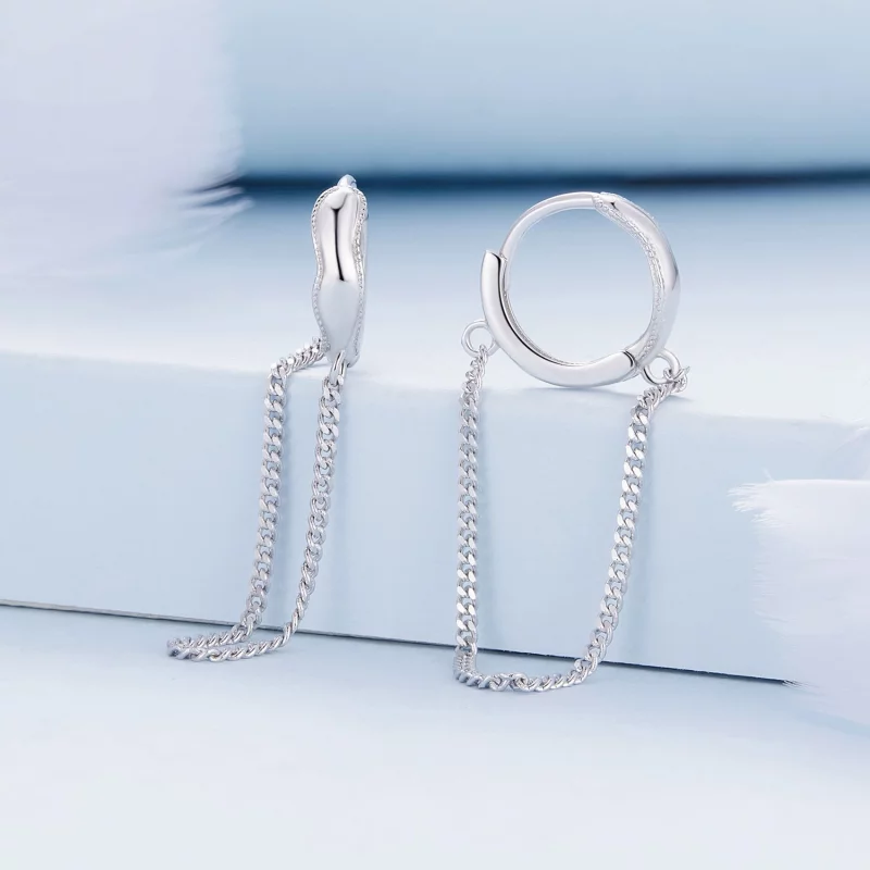 (image pour) Boucles d'oreilles à pompon de style Pandora - BSE897 - Afficher 2