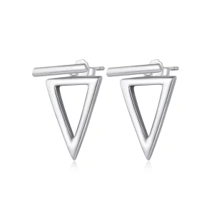 (image pour) Boucles d'oreilles studes de style Pandora en forme de triangle - BSE900