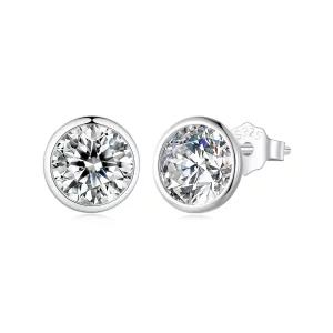 (image pour) Boucles d'oreilles style Pandora à clous étincelants - BSE902