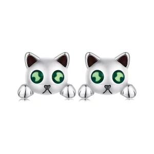 Boucles d'oreilles étincelantes Pandora Style Chat phosphorescent - SCE1643 (image pour) Boucles d'oreilles étincelantes Pandora Style Chat phosphorescent - SCE1643