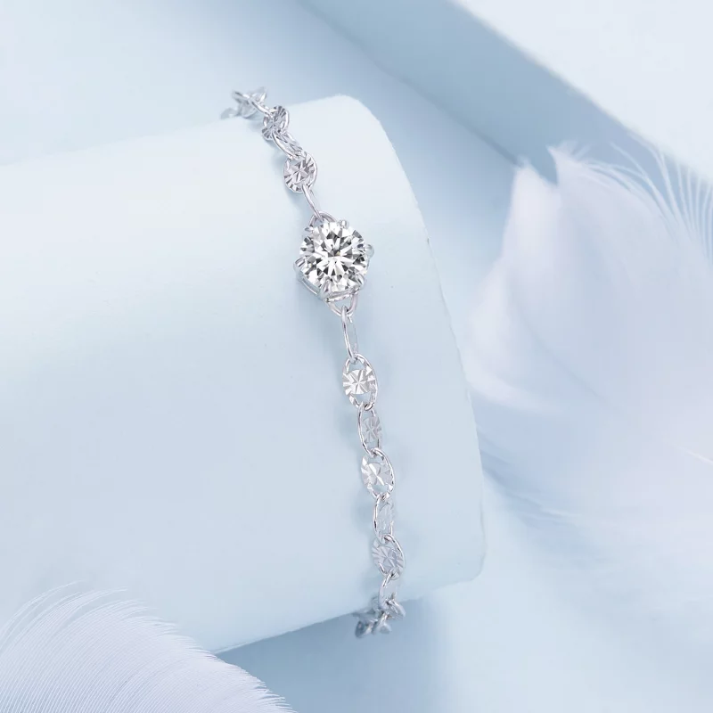 (image pour) Bracelet à chaîne fine étincelante en zircon de style Pandora - BSB142 - Afficher 2