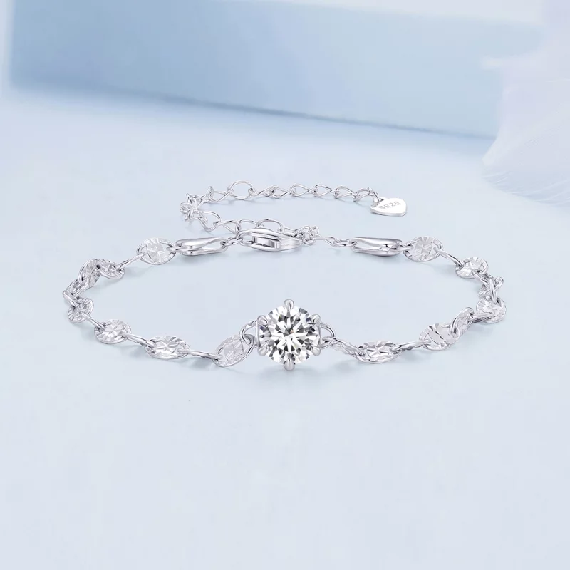 (image pour) Bracelet à chaîne fine étincelante en zircon de style Pandora - BSB142 - Afficher 3