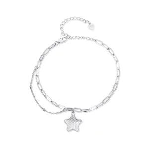 (image pour) Bracelet à chaîne style Pandora avec étoile scintillante - BSB137