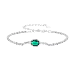Bracelet Chopard en zircone verte de style Pandora, de luxe léger - BSB116 (image pour) Bracelet Chopard en zircone verte de style Pandora, de luxe léger - BSB116