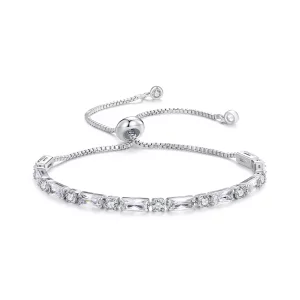 (image pour) Bracelet Coulissant en Zircon Étincelant de Style Pandora - YIB062