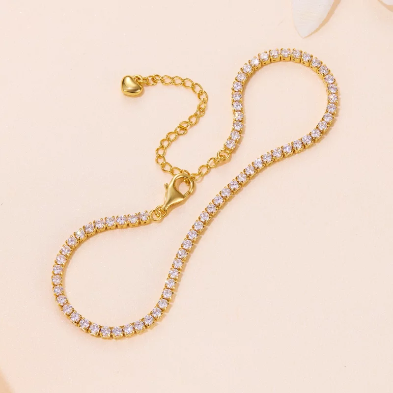 (image pour) Bracelet de chaîne en zircon doré exquis de style Pandora - BSB097-B - Afficher 3
