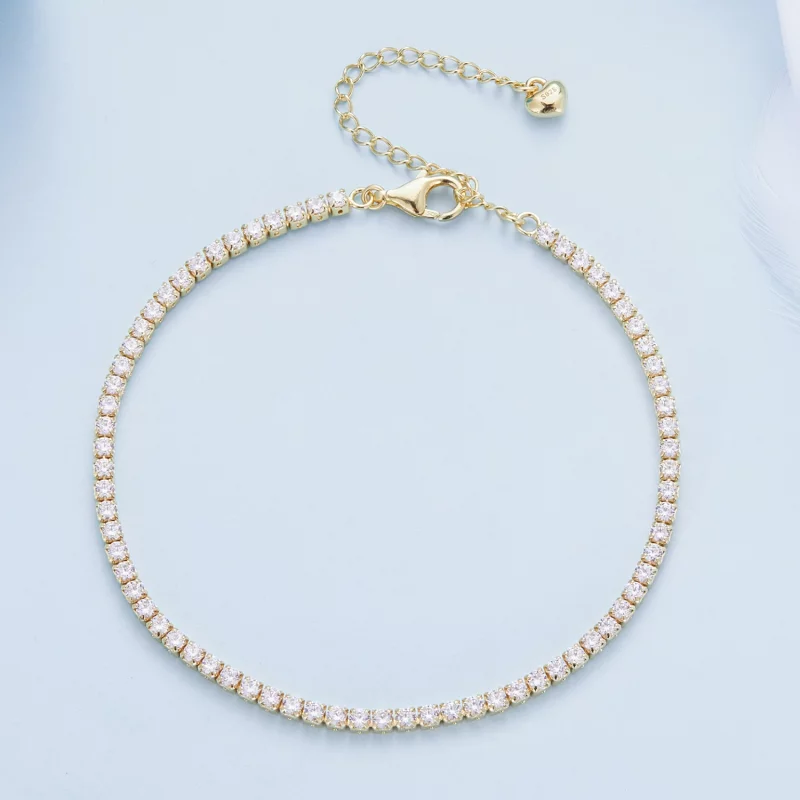 (image pour) Bracelet de chaîne en zircon doré exquis de style Pandora - BSB097-B - Afficher 5