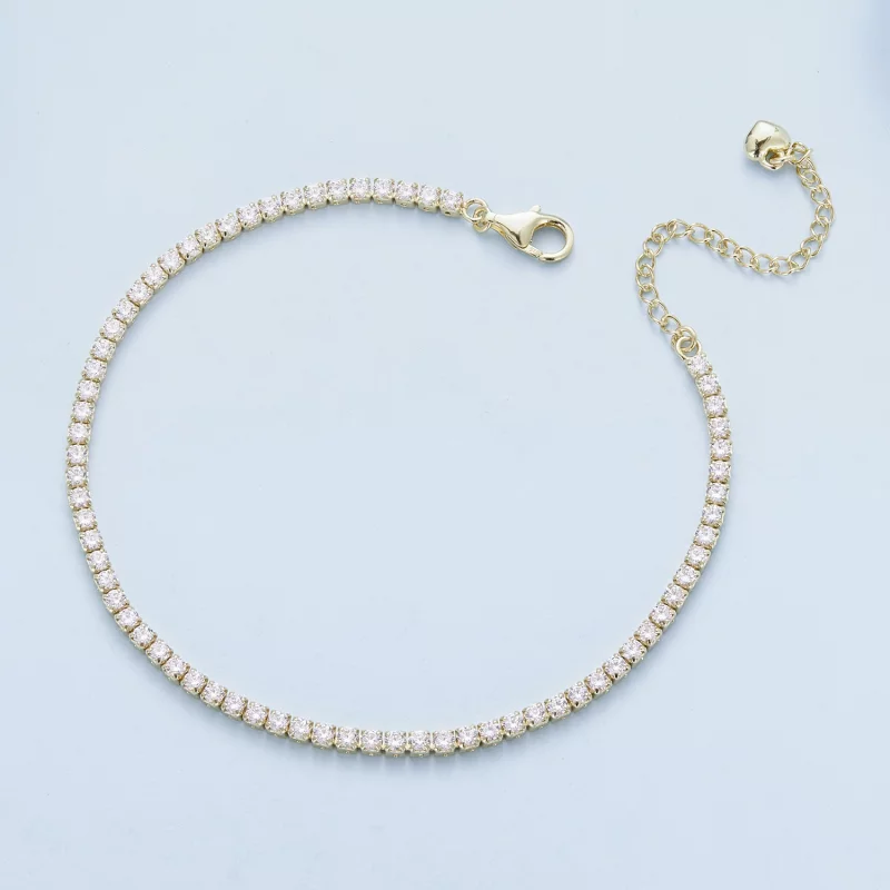 (image pour) Bracelet de chaîne en zircon doré exquis de style Pandora - BSB097-B - Afficher 6
