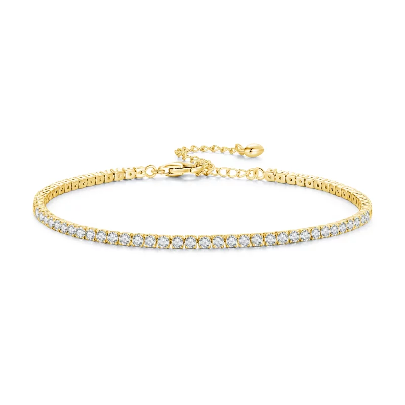 (image pour) Bracelet de chaîne en zircon doré exquis de style Pandora - BSB097-B - Afficher 9