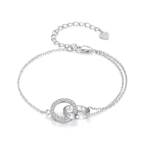 (image pour) Bracelet à double chaîne de style Pandora - BSB151