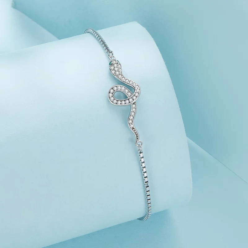 (image pour) Bracelet en chaîne serpent de style Pandora - SCB261 - Afficher 2