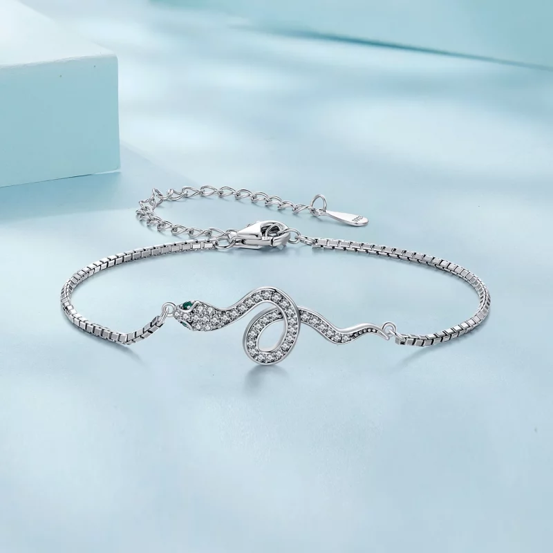 (image pour) Bracelet en chaîne serpent de style Pandora - SCB261 - Afficher 3