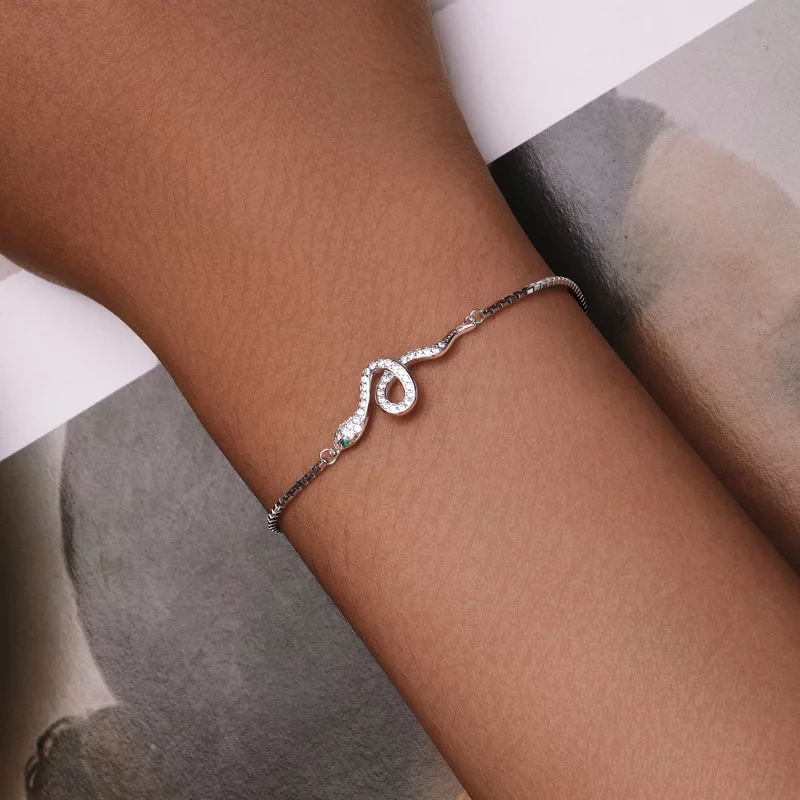 (image pour) Bracelet en chaîne serpent de style Pandora - SCB261 - Afficher 5