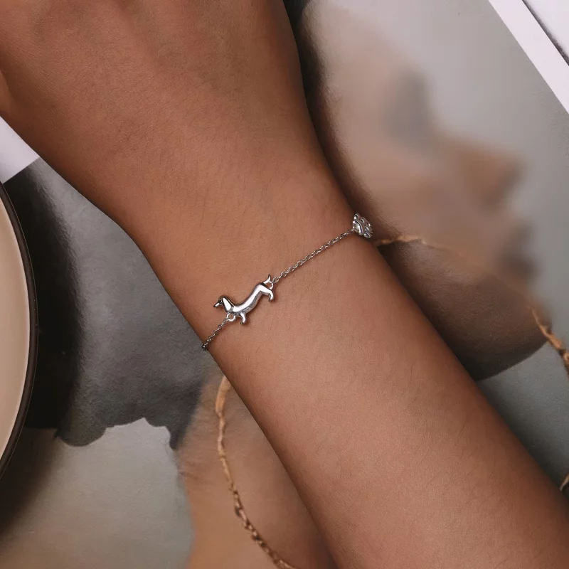 (image pour) Bracelet à maillons avec pendentif style Dachshund Pandora - SCB262 - Afficher 4