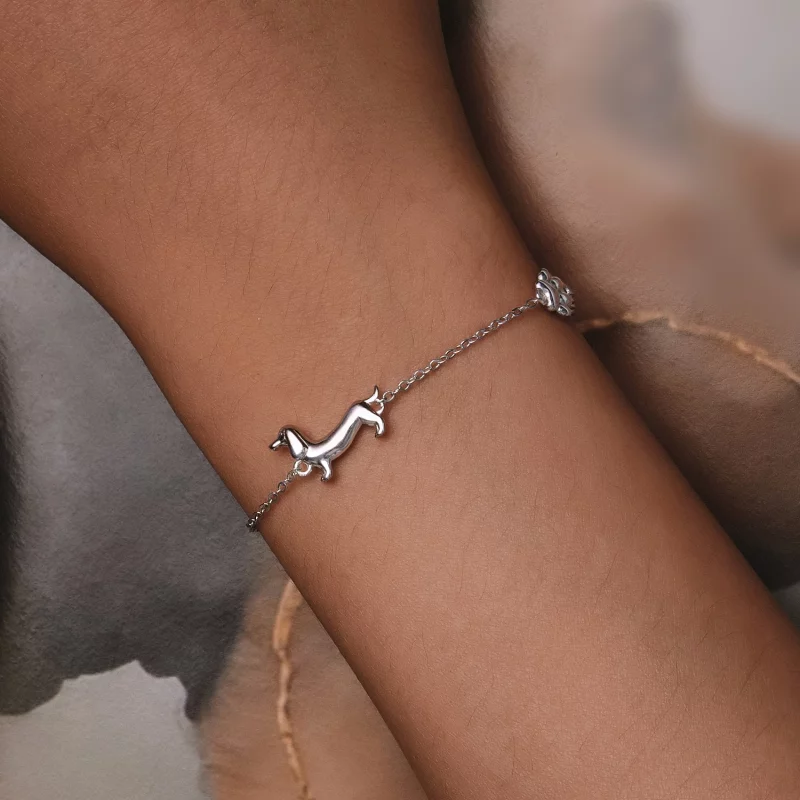 (image pour) Bracelet à maillons avec pendentif style Dachshund Pandora - SCB262 - Afficher 5