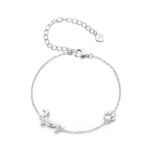 (image pour) Bracelet à maillons avec pendentif style Dachshund Pandora - SCB262