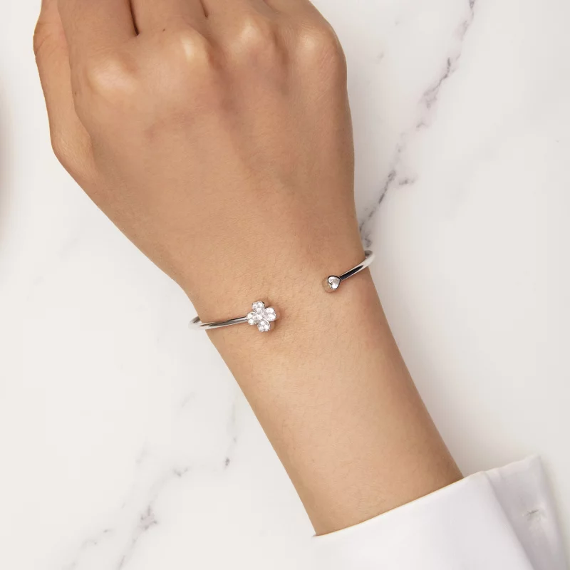 (image pour) Bracelet Ouvert à Trèfle à Quatre Feuilles de Style Pandora - BSB134 - Afficher 8