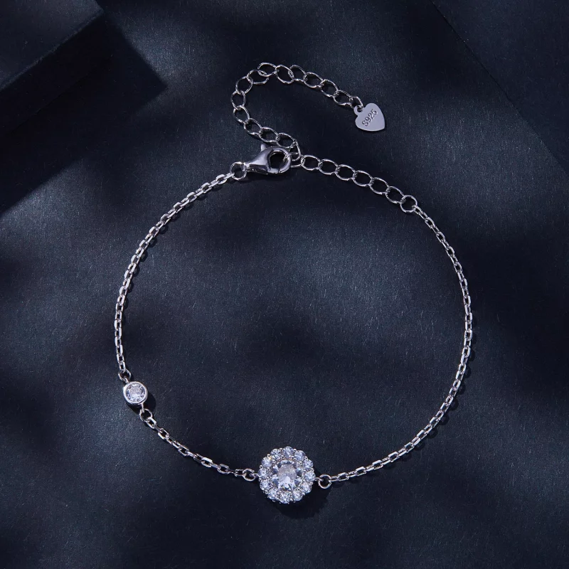 (image pour) Bracelet Simple de style Pandora d'un carat (Un Certificat) - MSB007 - Afficher 3
