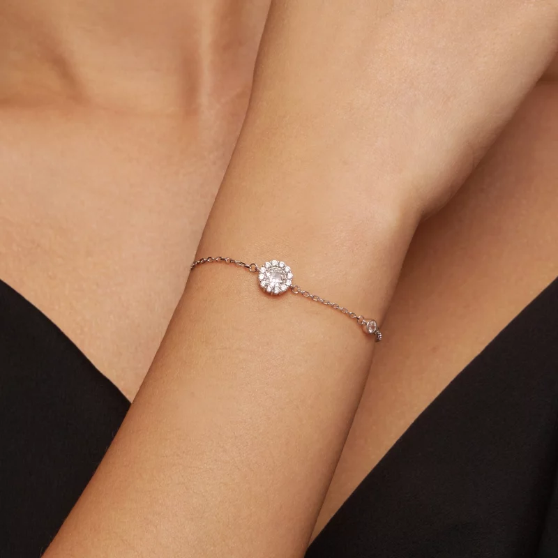 (image pour) Bracelet Simple de style Pandora d'un carat (Un Certificat) - MSB007 - Afficher 4