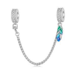(image pour) Chaîne de sécurité en plume de style Pandora - BSC914
