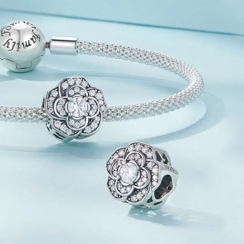 (image pour) Charm Camélia de style Pandora - SCC2493 - Afficher 4