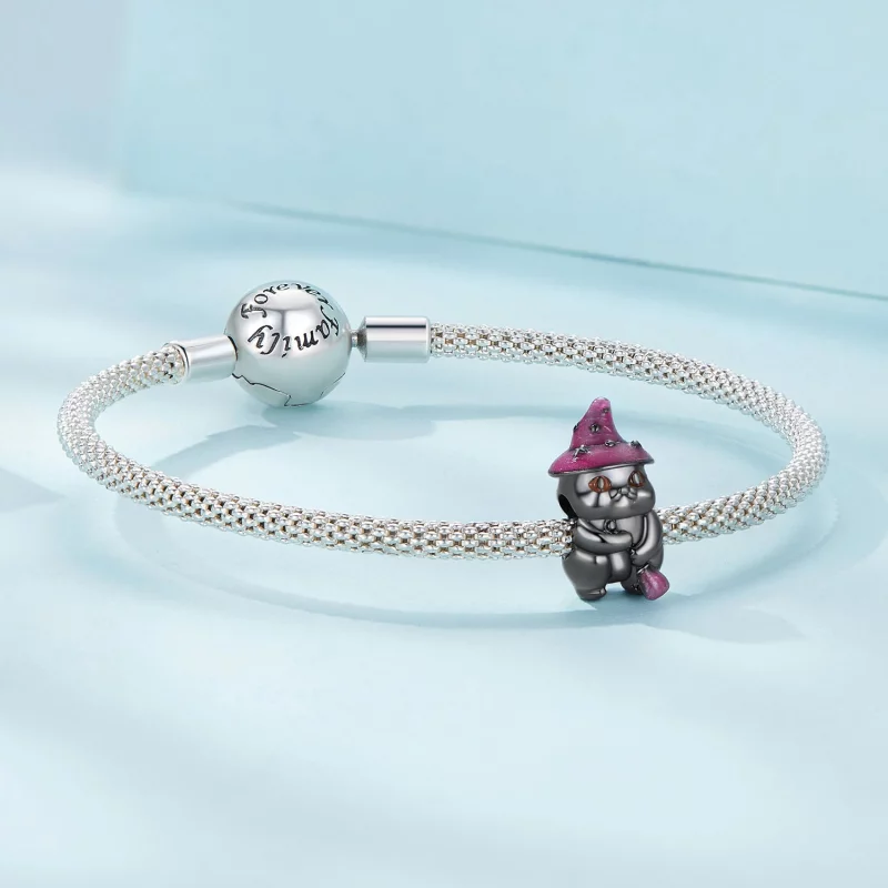 (image pour) Charm de chat sorcière style Pandora pour Halloween - SCC2625 - Afficher 5