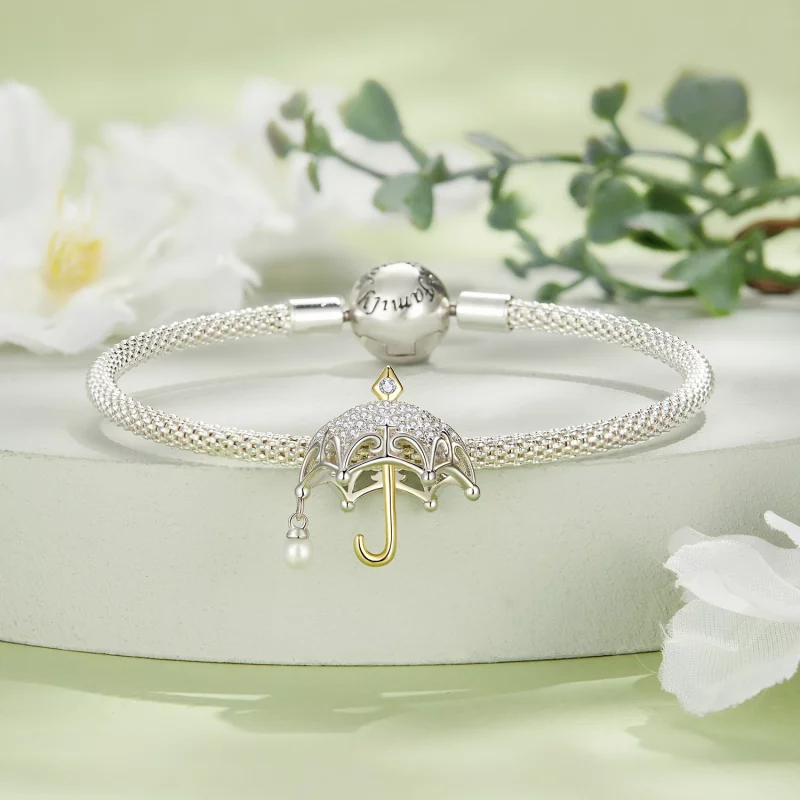 (image pour) Charm de parapluie de petite taille de style Pandora - BSC862 - Afficher 3