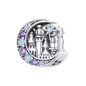 (image pour) Charm de style Pandora avec château de la lune - BSC892