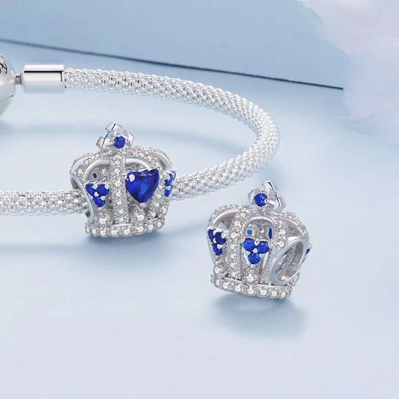 (image pour) Charm de style Pandora avec couronne - BSC835 - Afficher 4