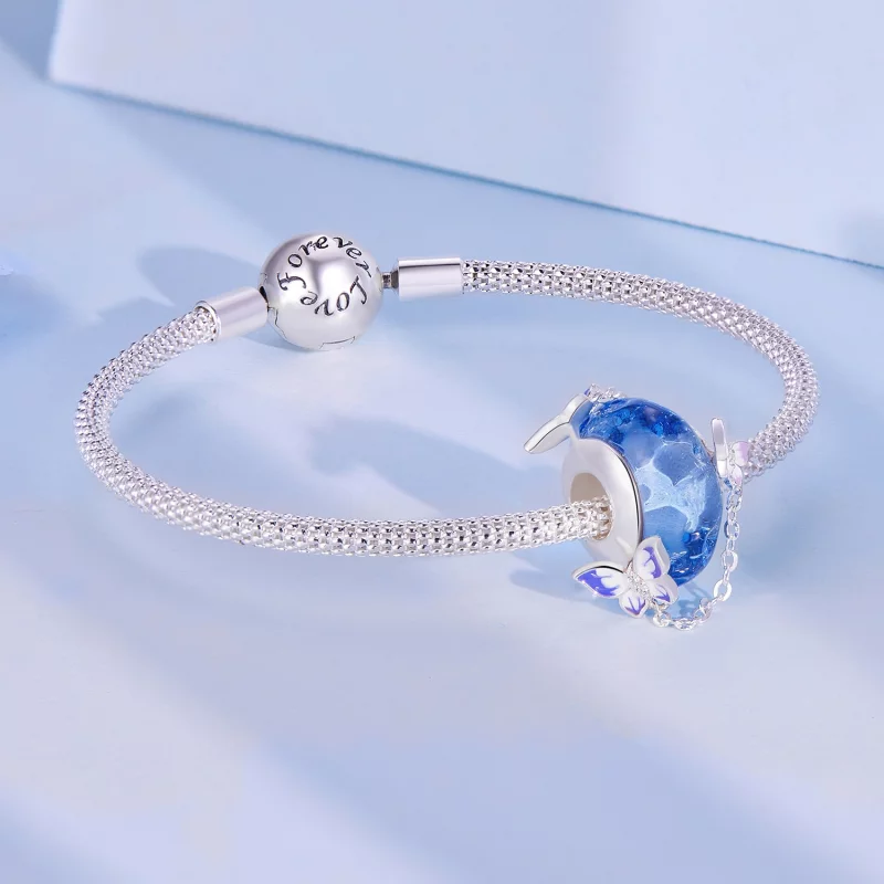 (image pour) Charm de style Pandora avec papillon et pompon - SCC2461 - Afficher 5