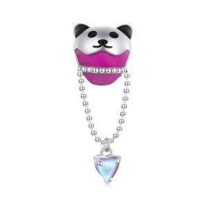 (image pour) Charm de style Pandora en forme d'ours dans une montgolfière - SCC2550
