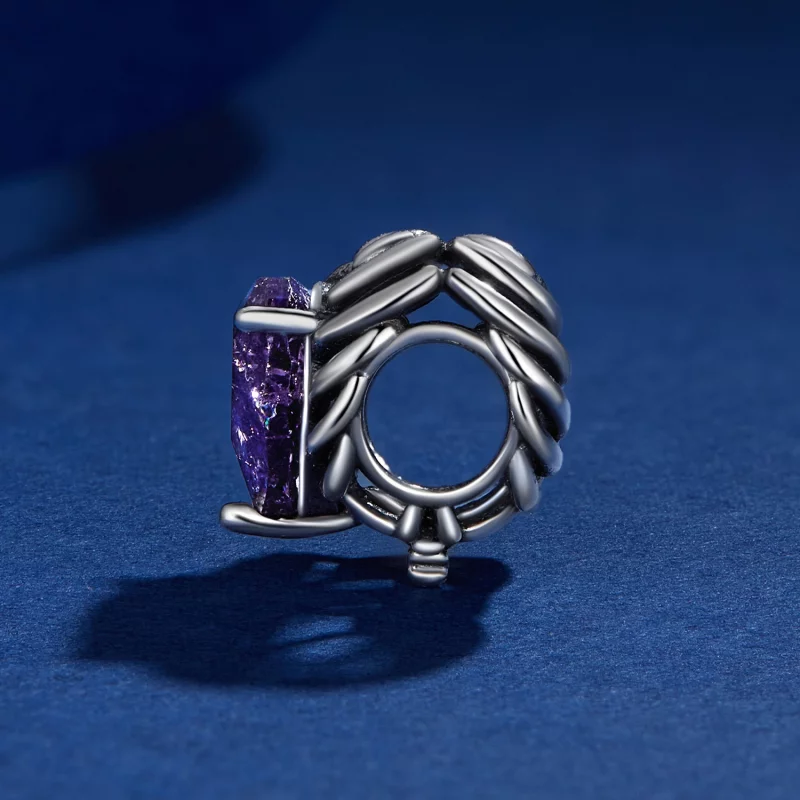 (image pour) Charm de style Pandora en forme de cœur squelette - BSC910 - Afficher 3