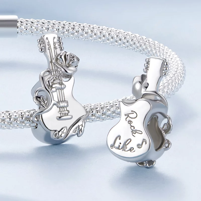 (image pour) Charm de style Pandora en forme de guitare - BSC813 - Afficher 4