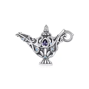 (image pour) Charm de style Pandora en forme de lampe magique de souhait - BSC893