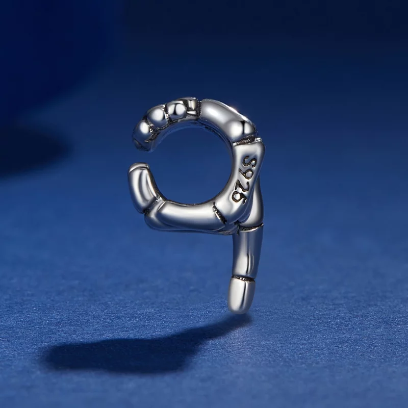 (image pour) Charm de style Pandora en forme de main de squelette - BSC909 - Afficher 3
