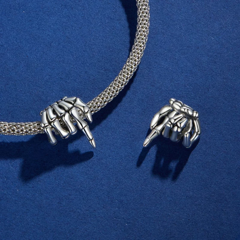(image pour) Charm de style Pandora en forme de main de squelette - BSC909 - Afficher 4