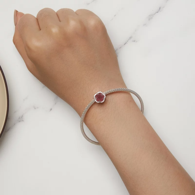 (image pour) Charm en cristal de style Pandora avec une rose - BSC904 - Afficher 3