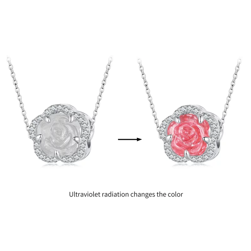 (image pour) Charm en cristal de style Pandora avec une rose - BSC904 - Afficher 2
