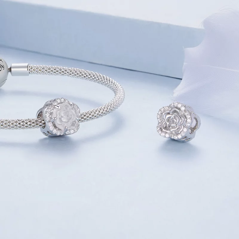 (image pour) Charm en cristal de style Pandora avec une rose - BSC904 - Afficher 8