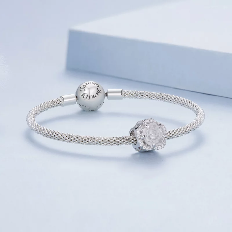 (image pour) Charm en cristal de style Pandora avec une rose - BSC904 - Afficher 10