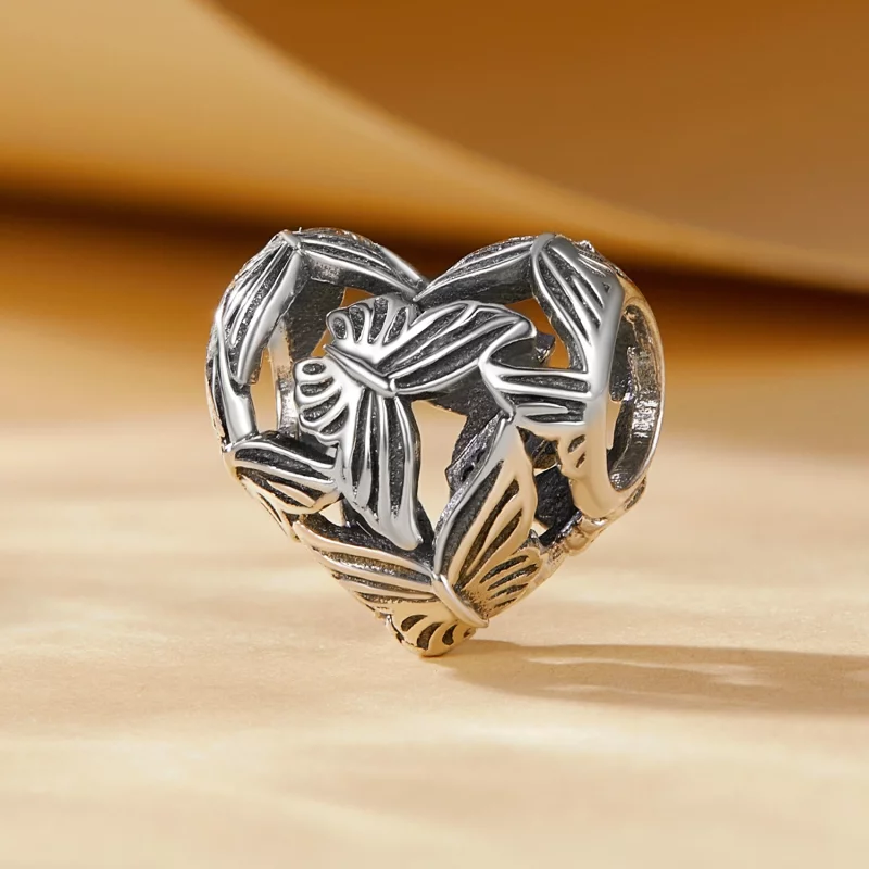 (image pour) Charm en forme de cœur et de papillon de style Pandora - SCC2576 - Afficher 2