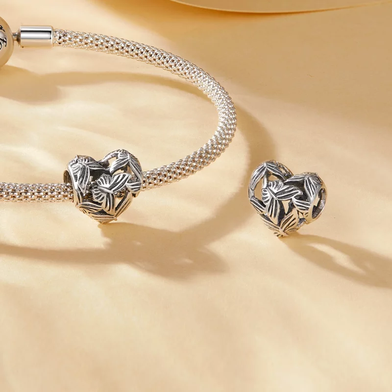 (image pour) Charm en forme de cœur et de papillon de style Pandora - SCC2576 - Afficher 4