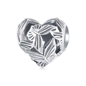 (image pour) Charm en forme de cœur et de papillon de style Pandora - SCC2576