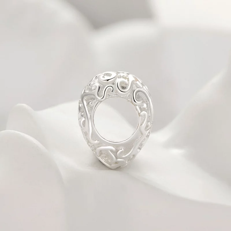(image pour) Charm en forme de cœur à motif style Pandora - SCC2618 - Afficher 3