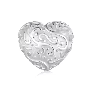(image pour) Charm en forme de cœur à motif style Pandora - SCC2618