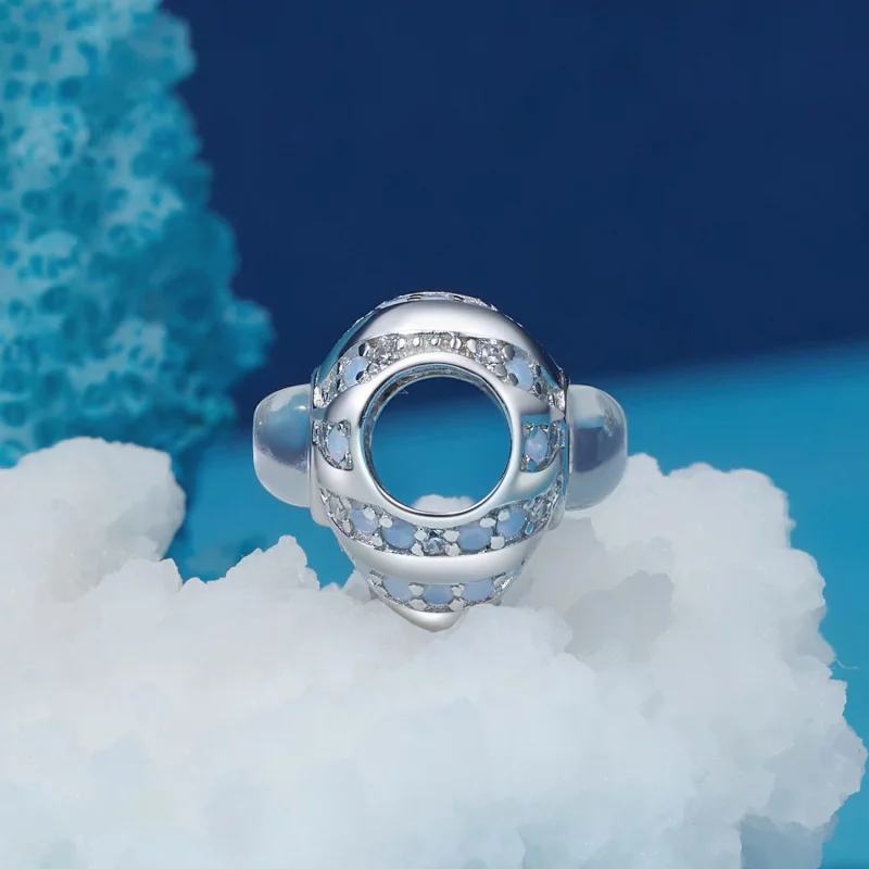 (image pour) Charm en forme de cœur style Pandora - Cœur de l'illusion - BSC918 - Afficher 3